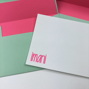 Personalized Stationery Set for Women, Personalized Note Cards