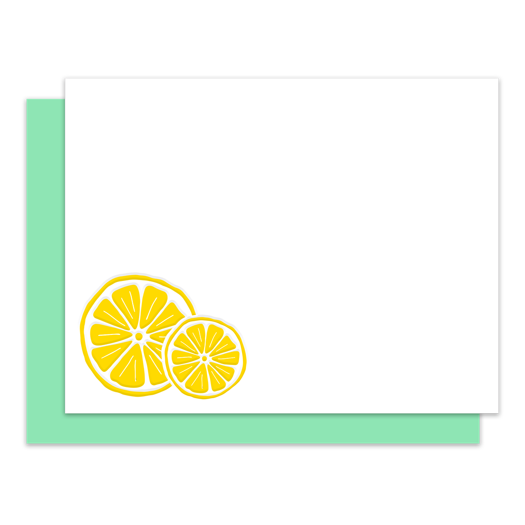 Orange Slice Flat card | Notecard Set of 10 – Add Pink and Stir Stationery