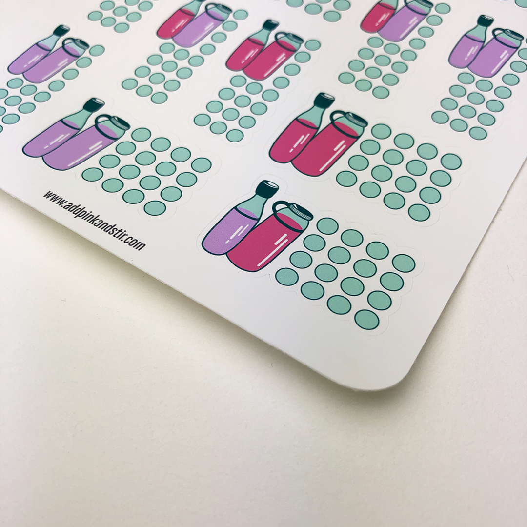  Water Tracking Stickers, Water Intake Tracking, Health and  Wellness Stickers, Water Intake Habit Trackers, Calendar stickers for  adults, calendar reminder stickers, calendar stickers, planner : Handmade  Products