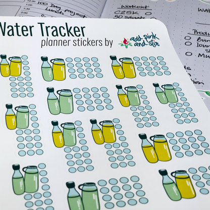 Water Tracker | Daily Planner Stickers