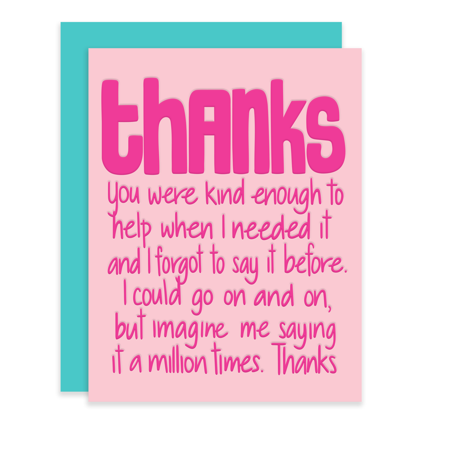 Late Thank You  | Letterpress Card