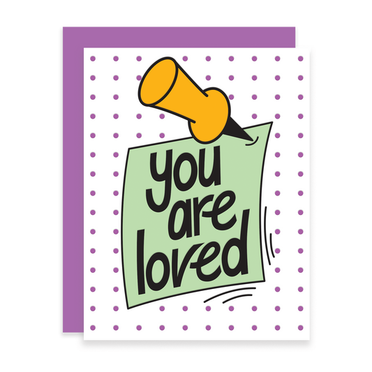 You are loved, Letterpress Greeting Card